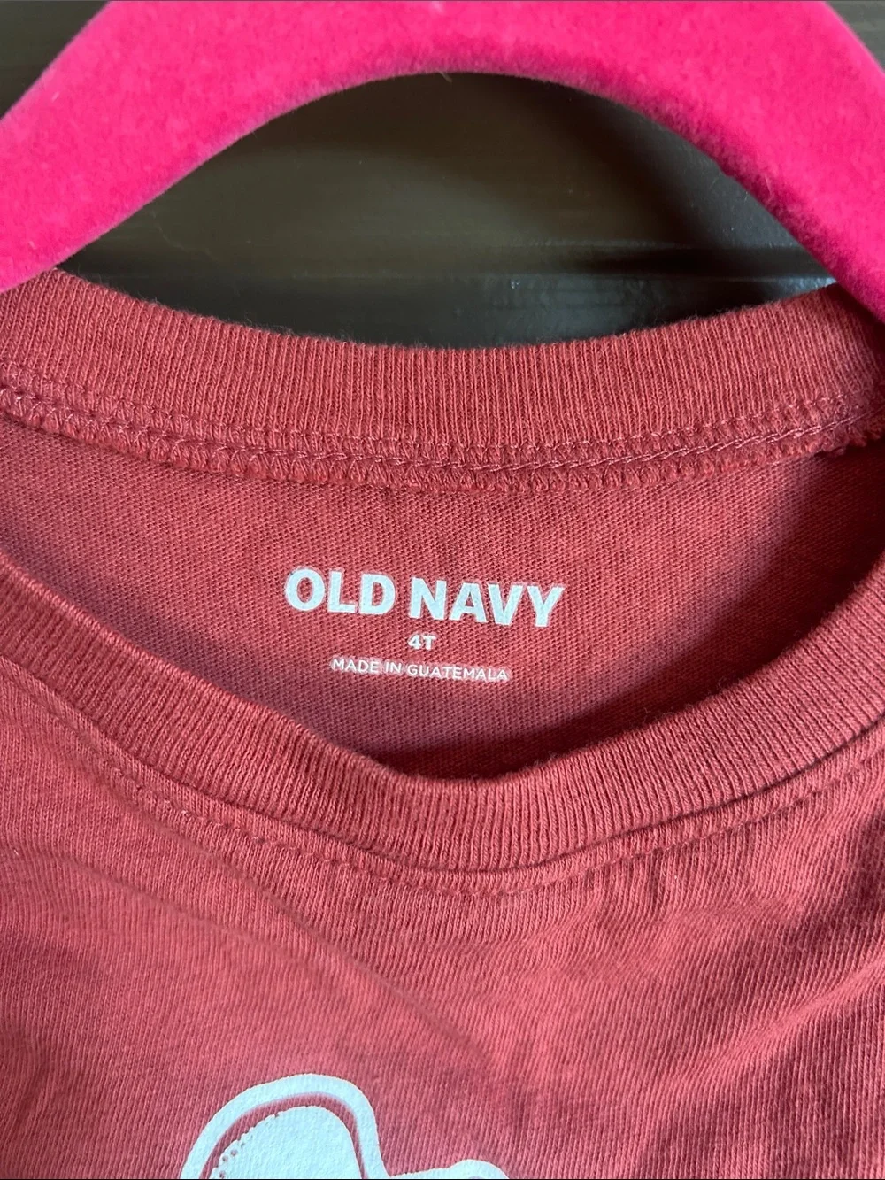 Old Navy Red Short-Sleeve Kids Baseball Graphic Tee; size 4T